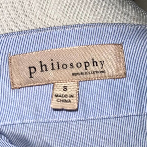 Philosophy Bell Sleeve Pinstriped Top Sm - Picture 4 of 7